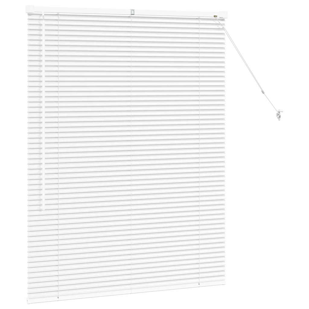 vidaXL Venetian Blinds Height Adjustable White 130 x 105 cm Aluminium