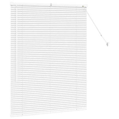 vidaXL Venetian Blinds Height Adjustable White 130 x 105 cm Aluminium