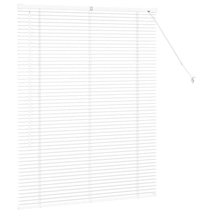 vidaXL Venetian Blinds Height Adjustable White 130 x 105 cm Aluminium