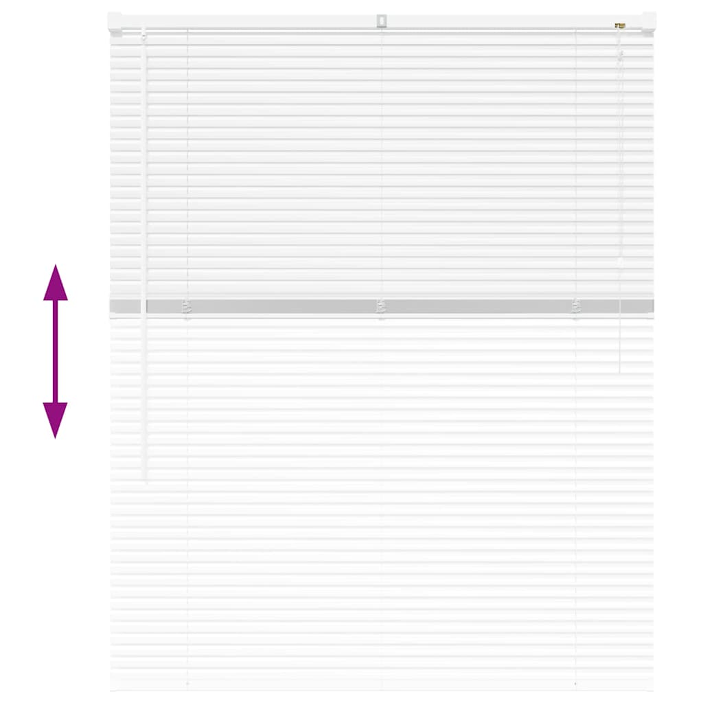 vidaXL Venetian Blinds Height Adjustable White 130 x 105 cm Aluminium