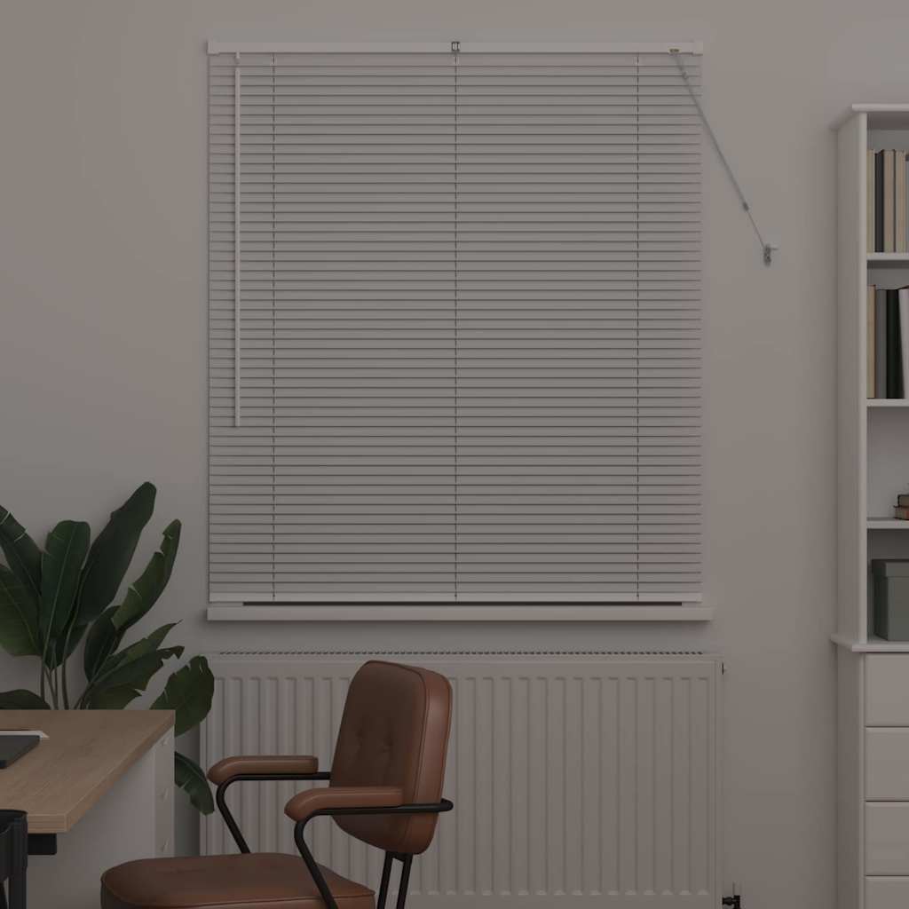 vidaXL Venetian Blinds Height Adjustable White 130 x 110 cm Aluminium