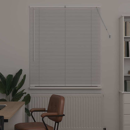vidaXL Venetian Blinds Height Adjustable White 130 x 110 cm Aluminium