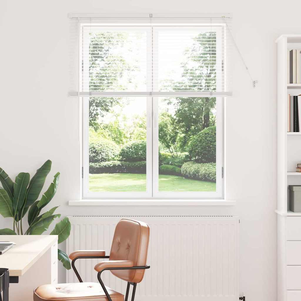 vidaXL Venetian Blinds Height Adjustable White 130 x 120 cm Aluminium