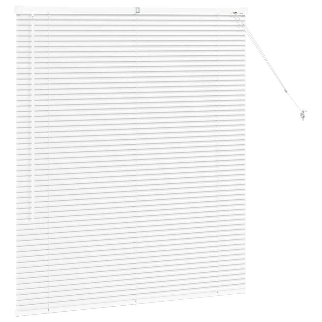 vidaXL Venetian Blinds Height Adjustable White 130 x 120 cm Aluminium