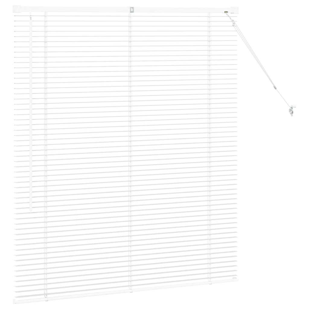 vidaXL Venetian Blinds Height Adjustable White 130 x 120 cm Aluminium