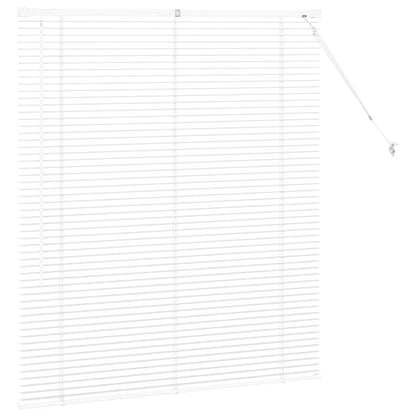vidaXL Venetian Blinds Height Adjustable White 130 x 120 cm Aluminium