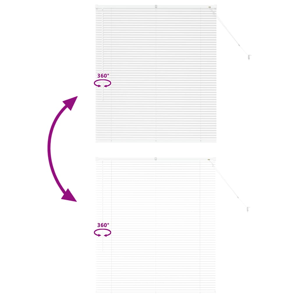 vidaXL Venetian Blinds Height Adjustable White 130 x 120 cm Aluminium