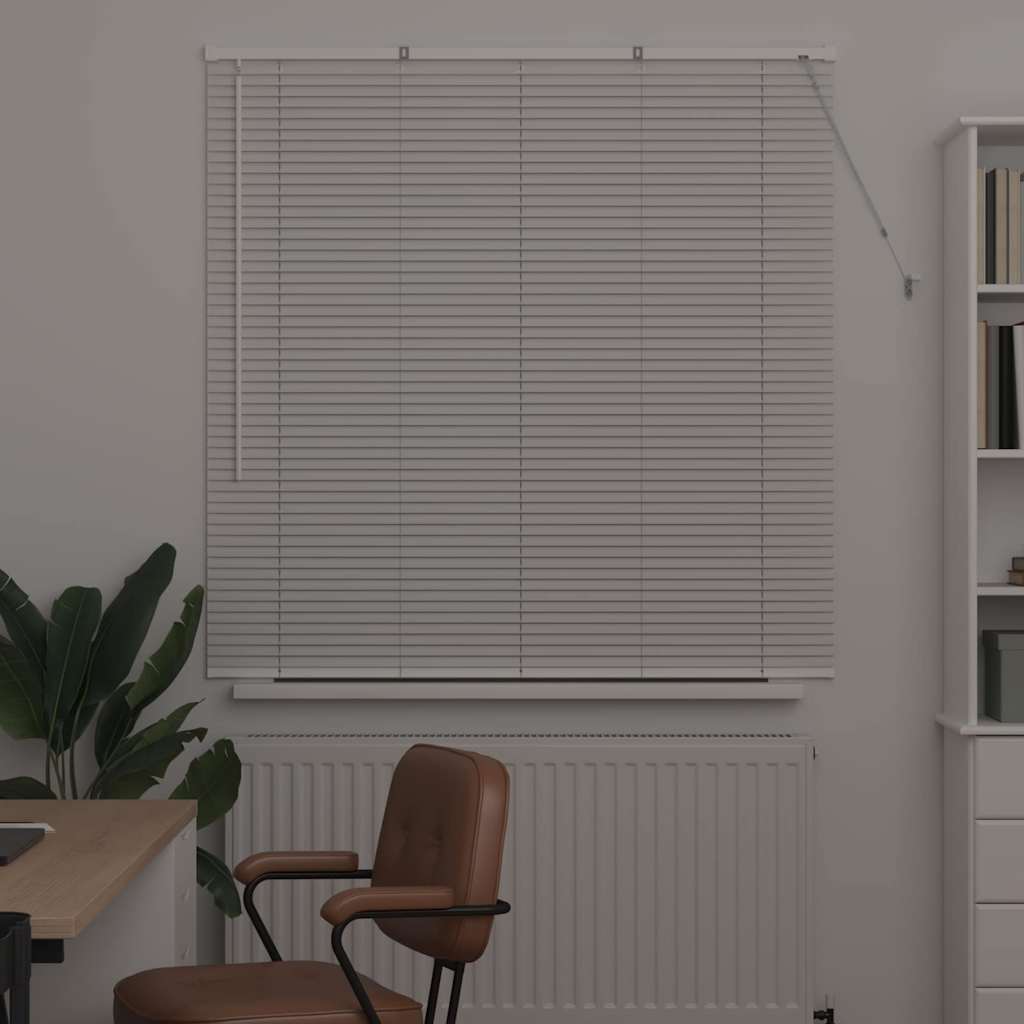 vidaXL Venetian Blinds Height Adjustable White 130 x 135 cm Aluminium