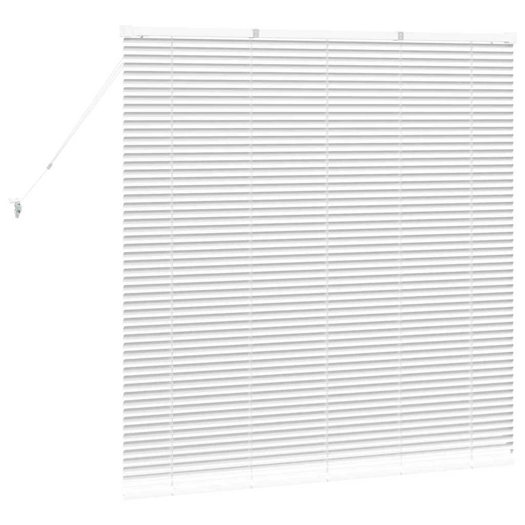 vidaXL Venetian Blinds Height Adjustable White 130 x 135 cm Aluminium