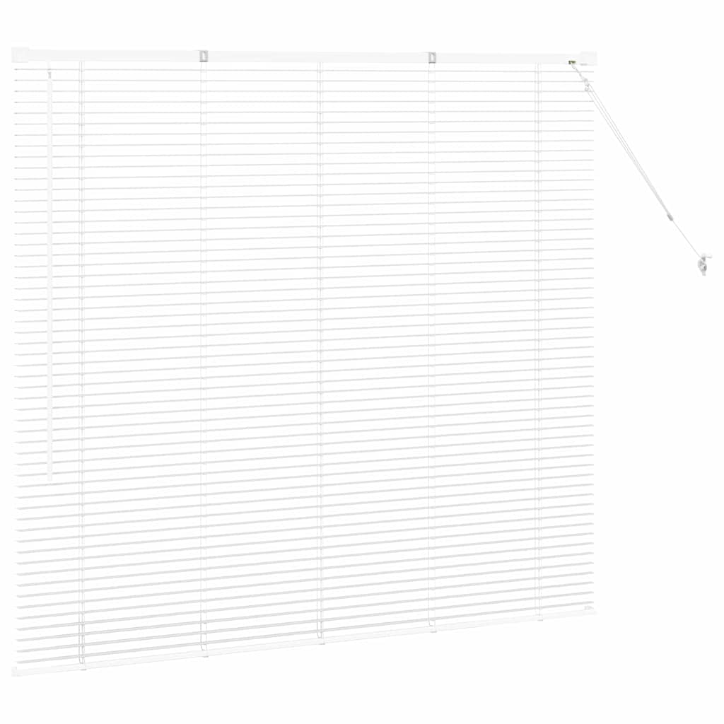 vidaXL Venetian Blinds Height Adjustable White 130 x 145 cm Aluminium