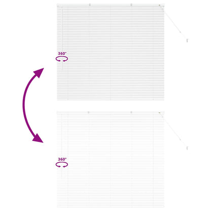 vidaXL Venetian Blinds Height Adjustable White 130 x 145 cm Aluminium