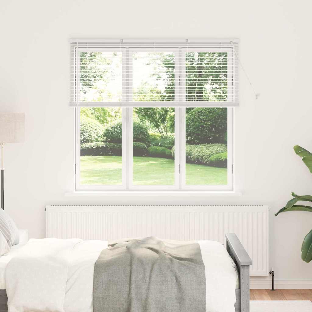 vidaXL Venetian Blinds Height Adjustable White 130 x 150 cm Aluminium