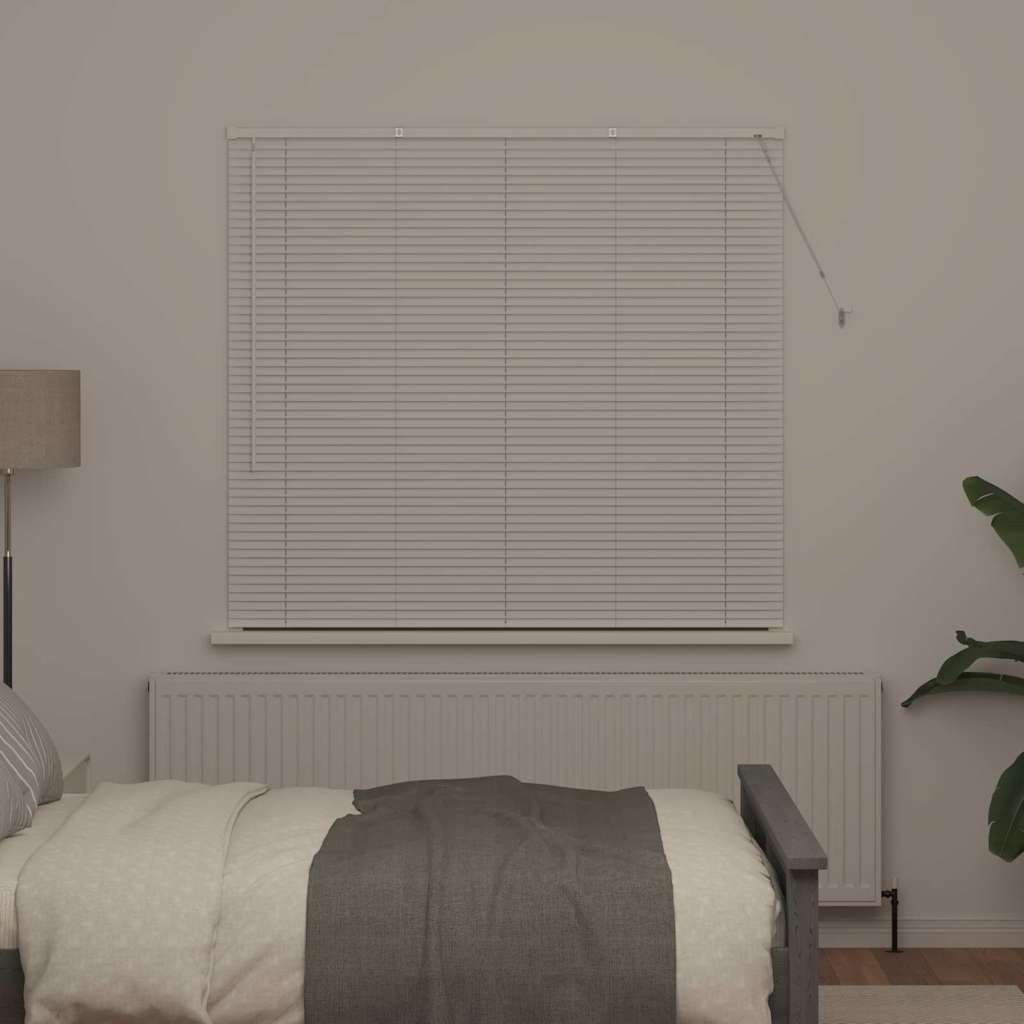 vidaXL Venetian Blinds Height Adjustable White 130 x 150 cm Aluminium