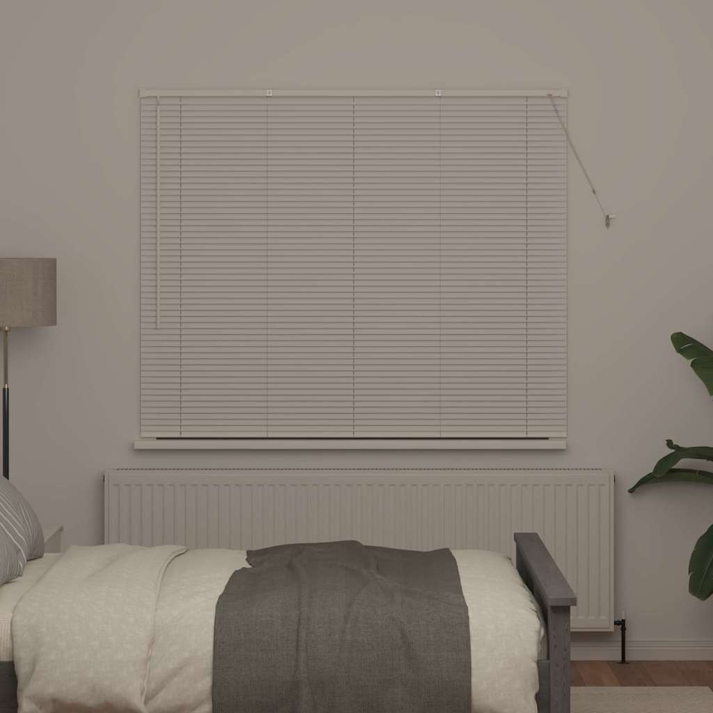 vidaXL Venetian Blinds Height Adjustable White 130 x 155 cm Aluminium