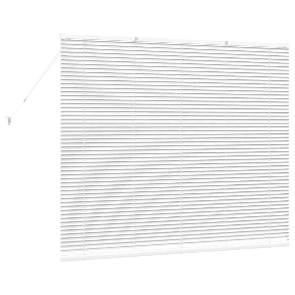 vidaXL Venetian Blinds Height Adjustable White 130 x 155 cm Aluminium