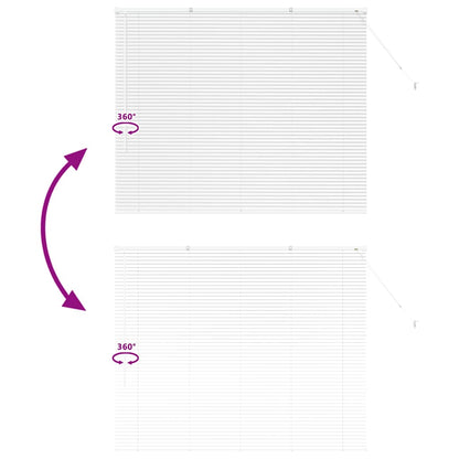vidaXL Venetian Blinds Height Adjustable White 130 x 160 cm Aluminium