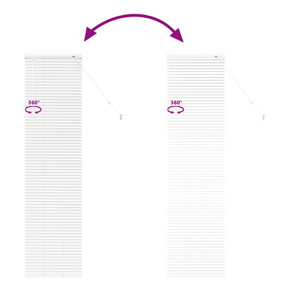 vidaXL Venetian Blinds Height Adjustable White 175 x 50 cm Aluminium