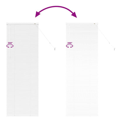 vidaXL Venetian Blinds Height Adjustable White 175 x 60 cm Aluminium