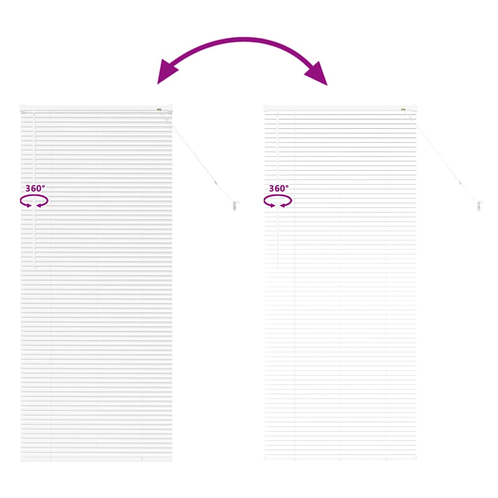 vidaXL Venetian Blinds Height Adjustable White 175 x 75 cm Aluminium