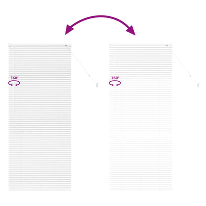 vidaXL Venetian Blinds Height Adjustable White 175 x 80 cm Aluminium