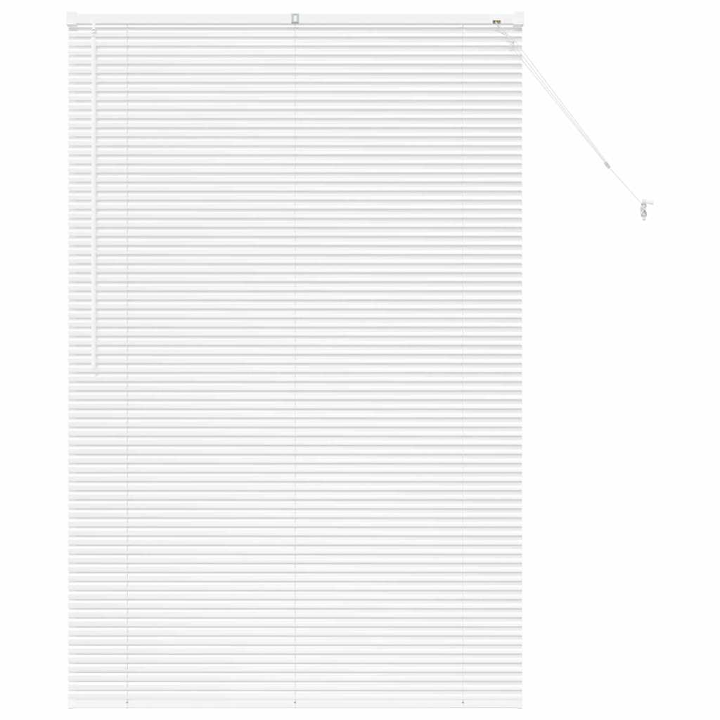 vidaXL Venetian Blinds Height Adjustable White 175 x 110 cm Aluminium