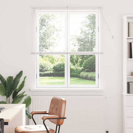 vidaXL Venetian Blinds Height Adjustable White 175 x 115 cm Aluminium