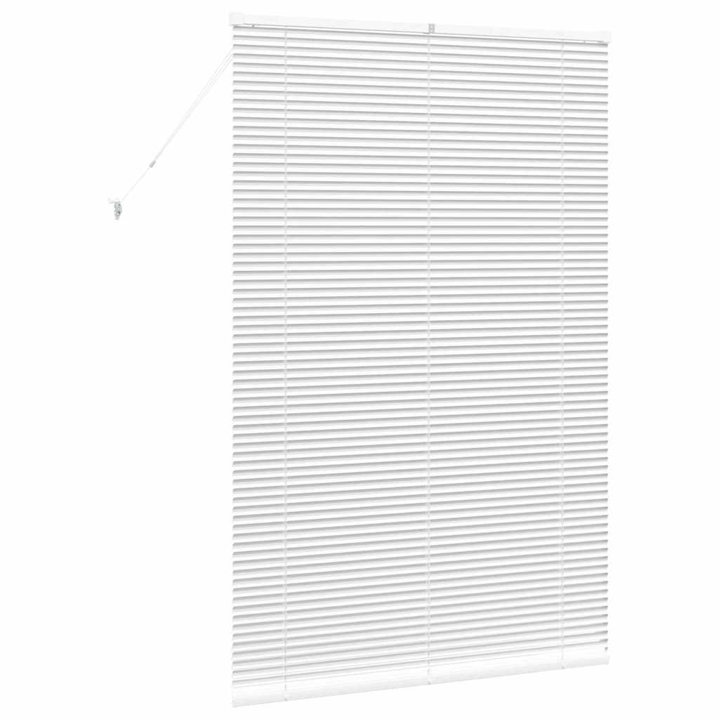 vidaXL Venetian Blinds Height Adjustable White 175 x 115 cm Aluminium