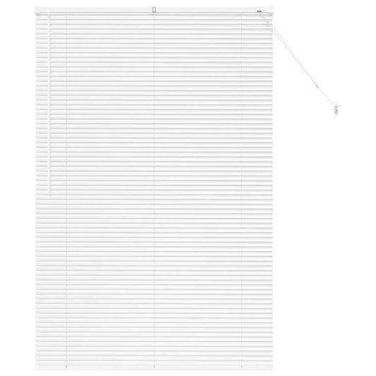 vidaXL Venetian Blinds Height Adjustable White 175 x 115 cm Aluminium