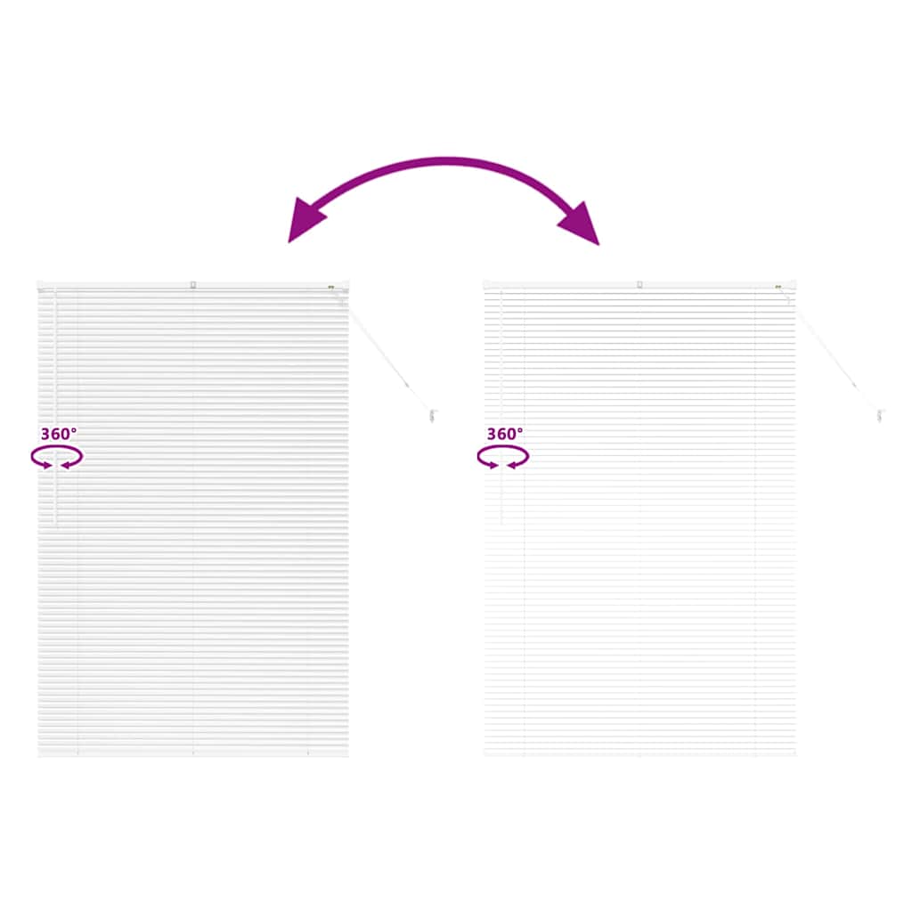 vidaXL Venetian Blinds Height Adjustable White 175 x 115 cm Aluminium