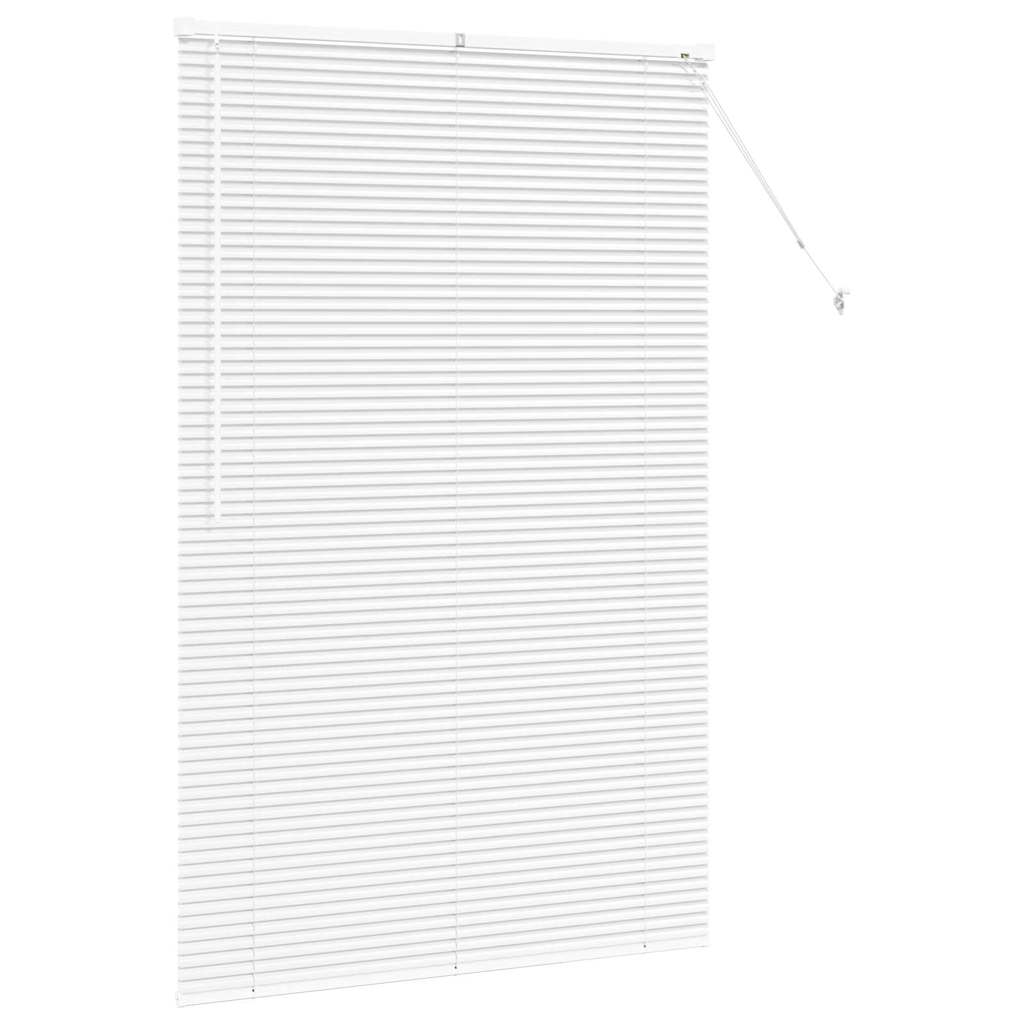 vidaXL Venetian Blinds Height Adjustable White 175 x 120 cm Aluminium
