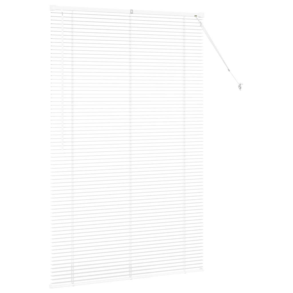vidaXL Venetian Blinds Height Adjustable White 175 x 120 cm Aluminium