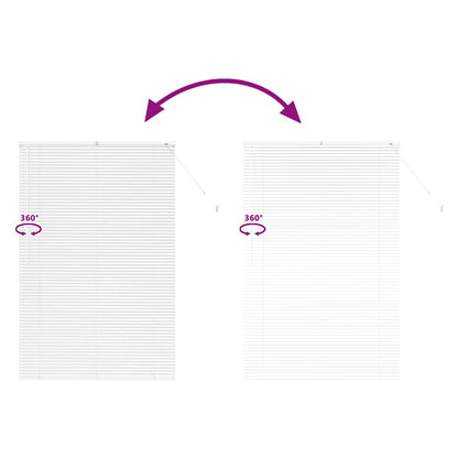 vidaXL Venetian Blinds Height Adjustable White 175 x 120 cm Aluminium