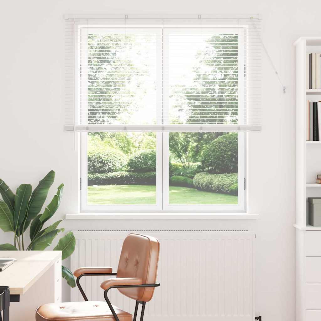 vidaXL Venetian Blinds Height Adjustable White 175 x 130 cm Aluminium