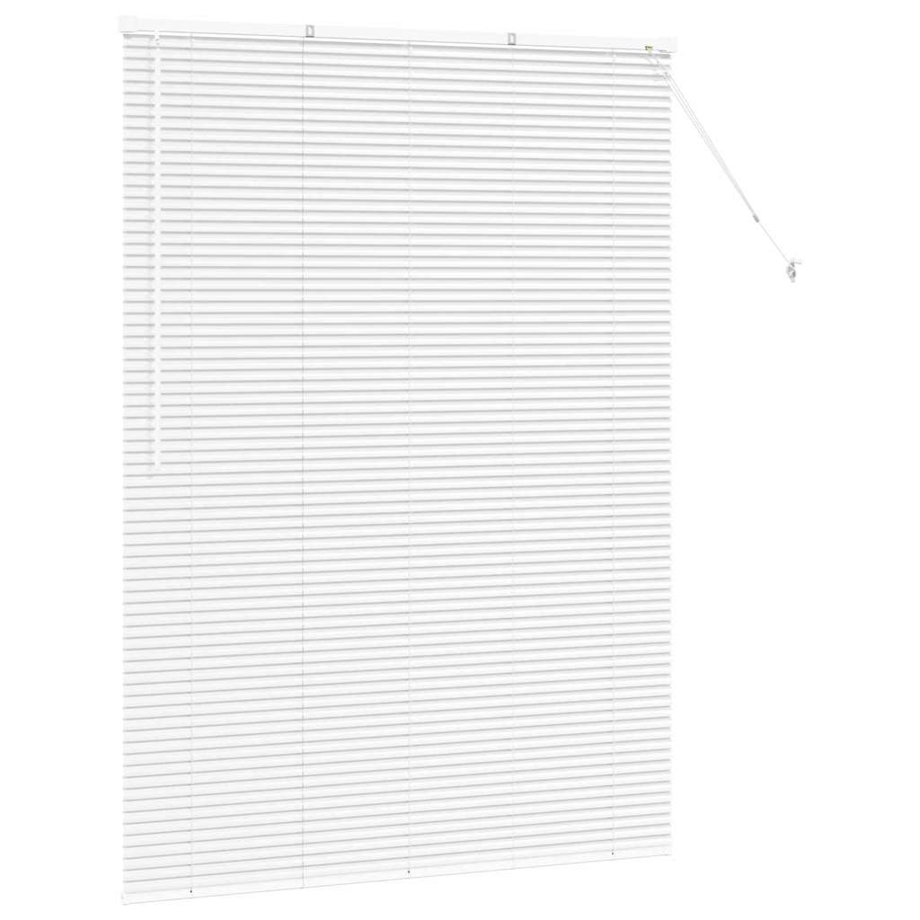 vidaXL Venetian Blinds Height Adjustable White 175 x 130 cm Aluminium