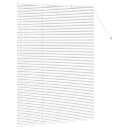 vidaXL Venetian Blinds Height Adjustable White 175 x 130 cm Aluminium
