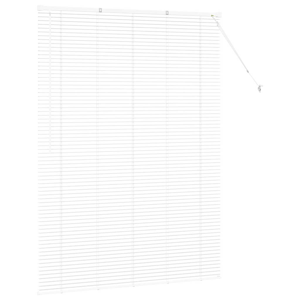 vidaXL Venetian Blinds Height Adjustable White 175 x 130 cm Aluminium