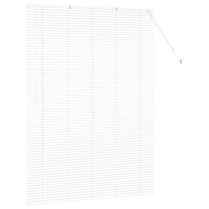 vidaXL Venetian Blinds Height Adjustable White 175 x 130 cm Aluminium
