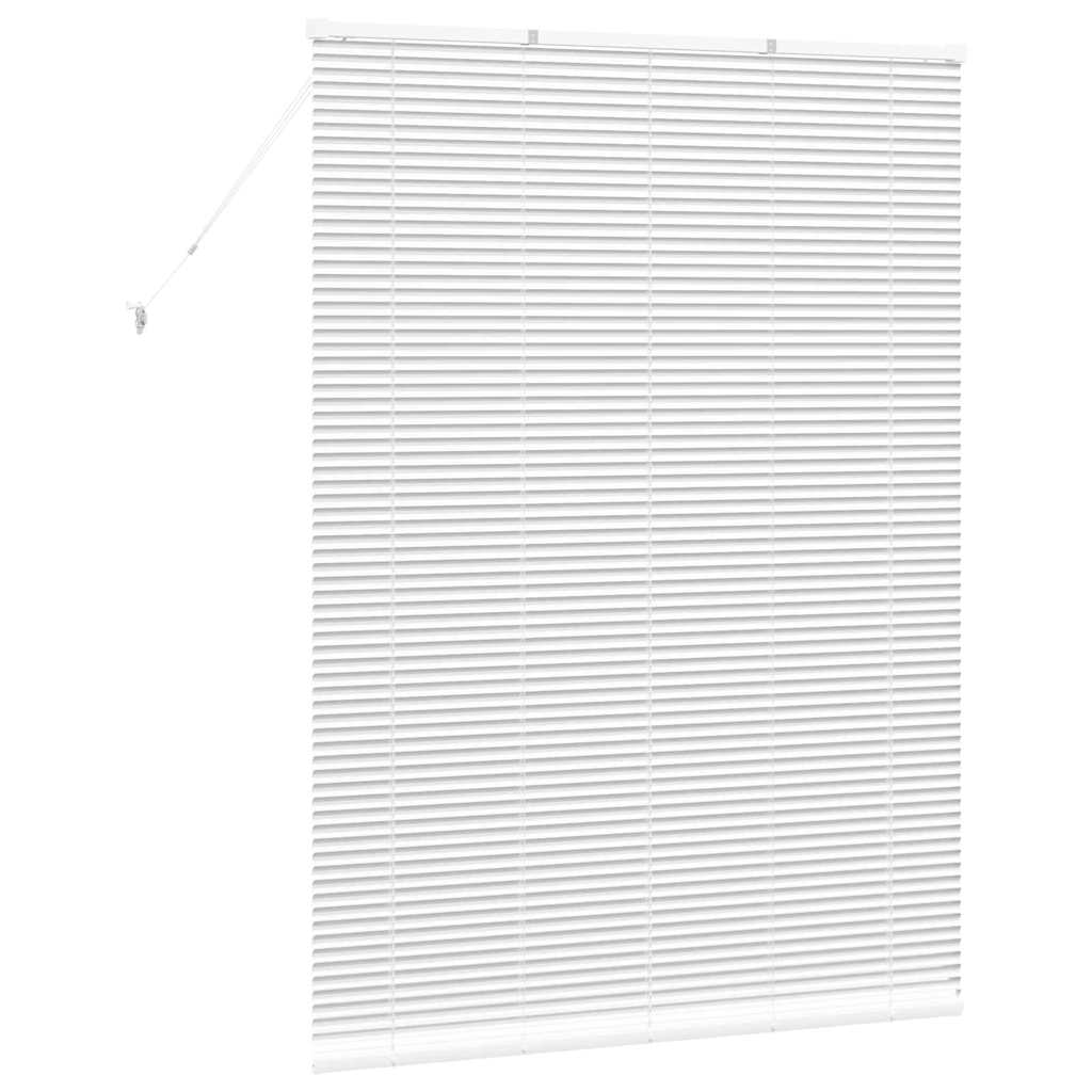 vidaXL Venetian Blinds Height Adjustable White 175 x 130 cm Aluminium