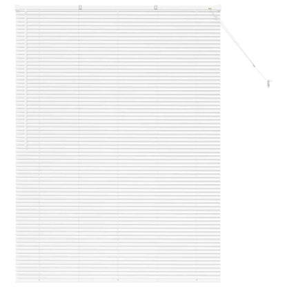 vidaXL Venetian Blinds Height Adjustable White 175 x 130 cm Aluminium
