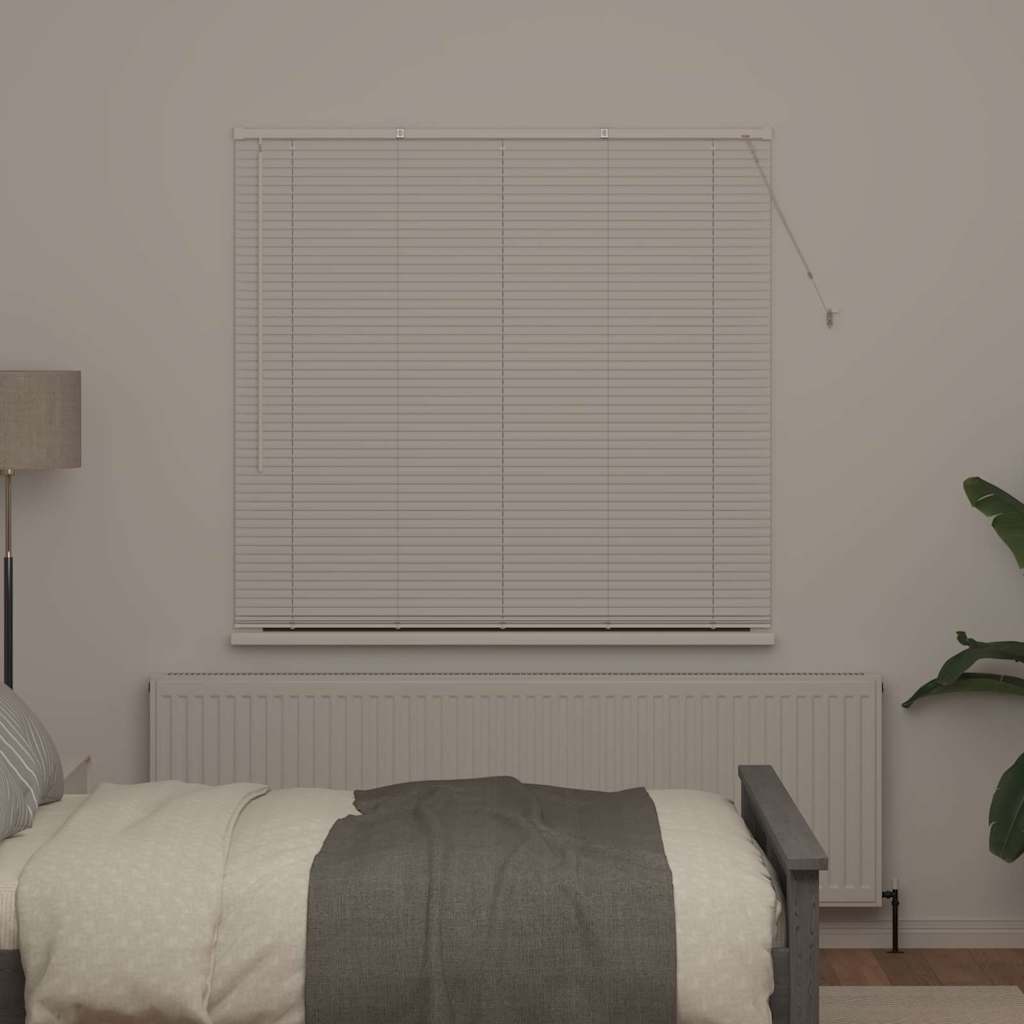 vidaXL Venetian Blinds Height Adjustable White 175 x 140 cm Aluminium