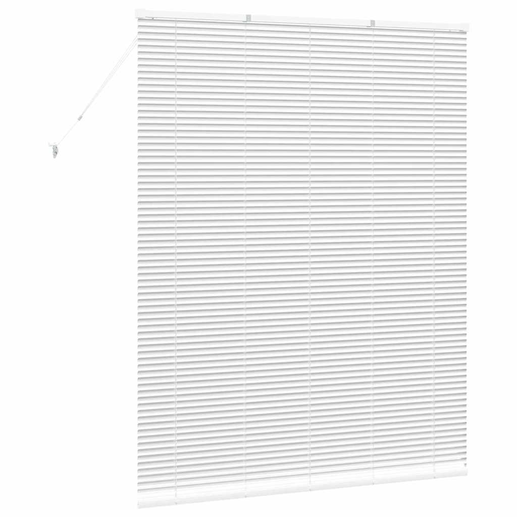 vidaXL Venetian Blinds Height Adjustable White 175 x 150 cm Aluminium