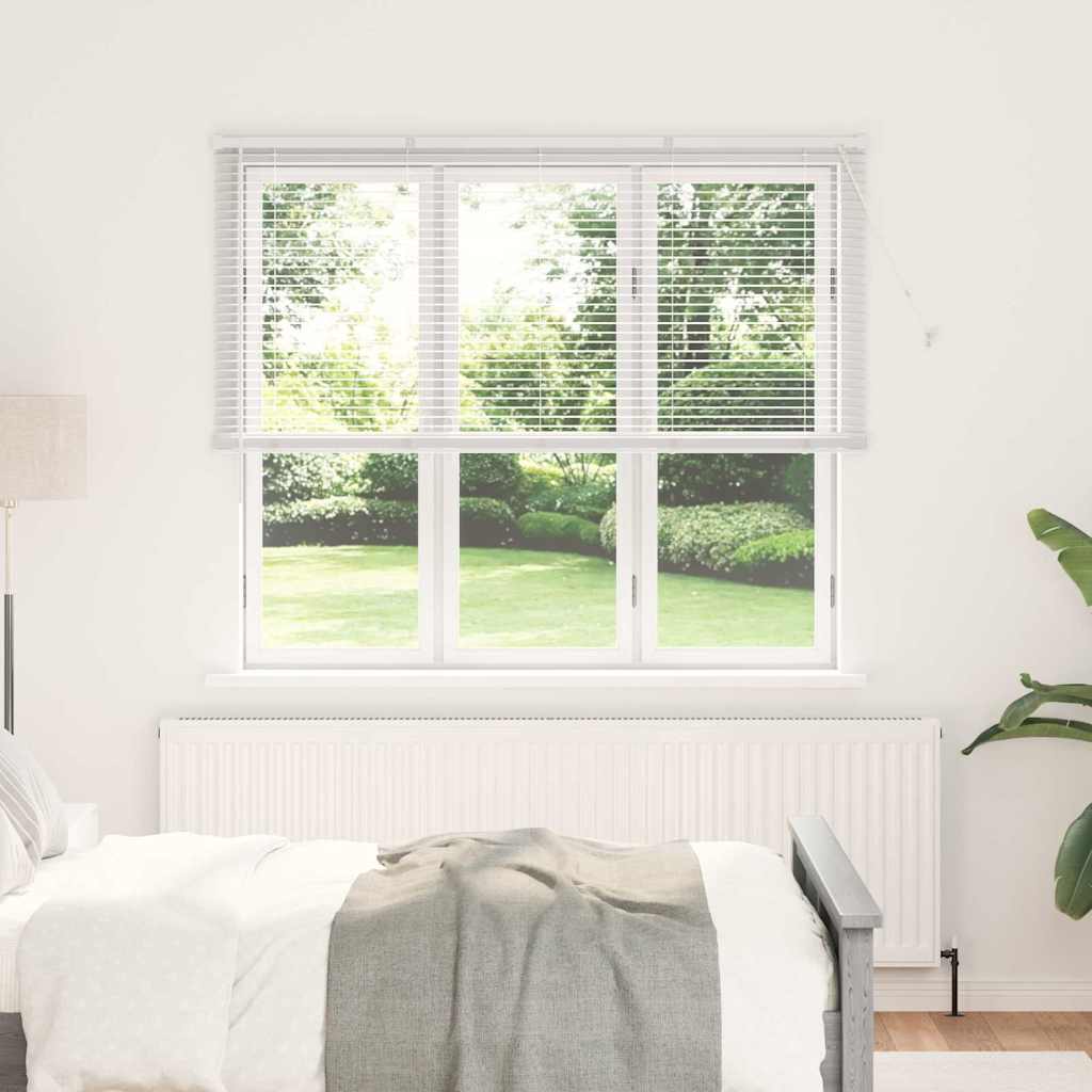 vidaXL Venetian Blinds Height Adjustable White 175 x 160 cm Aluminium