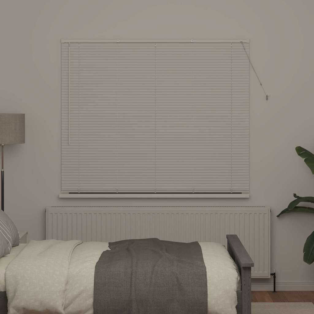 vidaXL Venetian Blinds Height Adjustable White 175 x 160 cm Aluminium