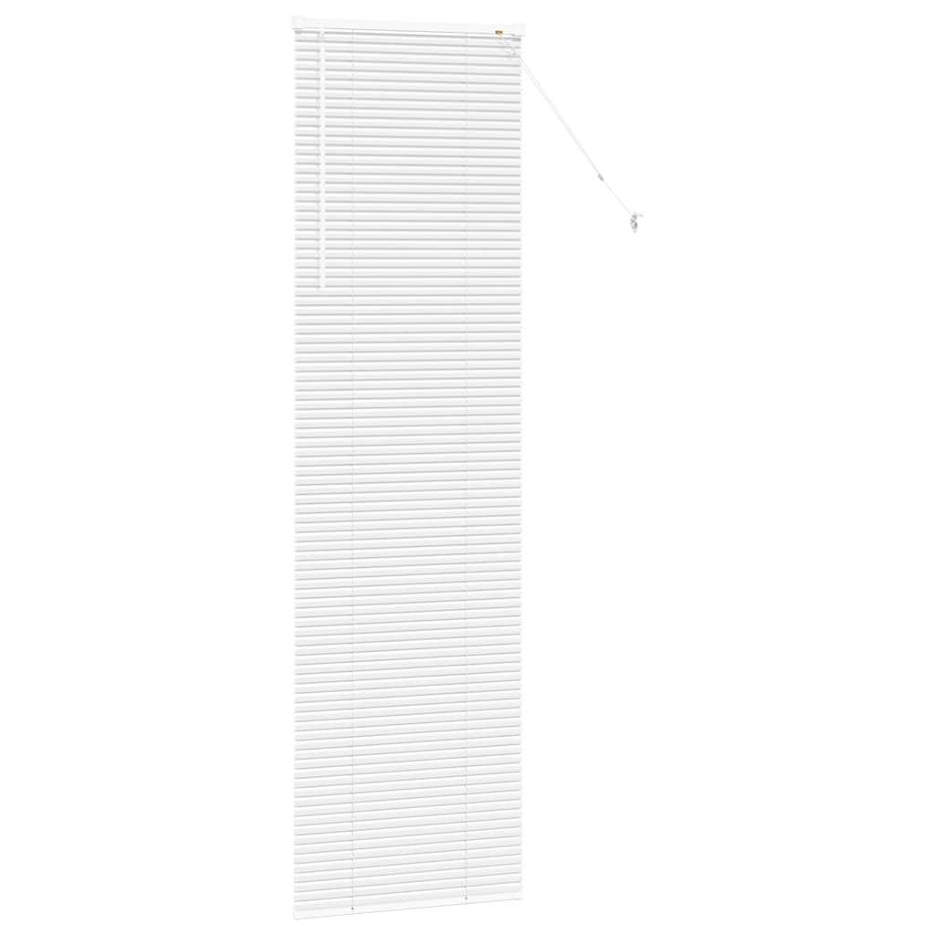 vidaXL Venetian Blinds Height Adjustable White 220 x 55 cm Aluminium