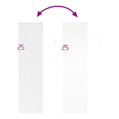 vidaXL Venetian Blinds Height Adjustable White 220 x 55 cm Aluminium