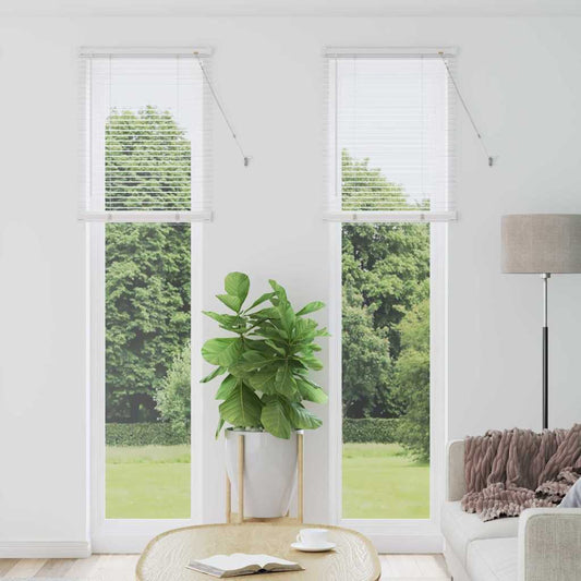 vidaXL Venetian Blinds Height Adjustable White 220 x 65 cm Aluminium