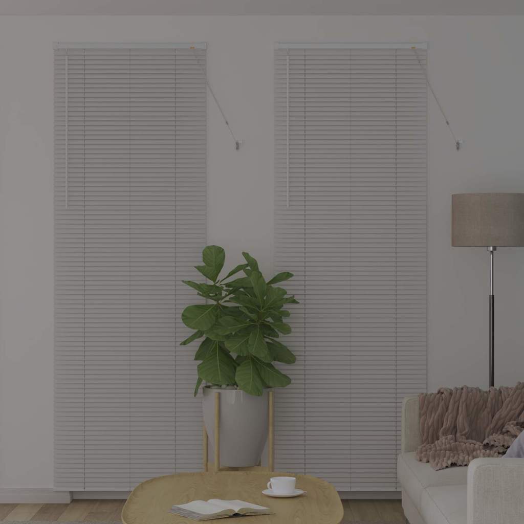vidaXL Venetian Blinds Height Adjustable White 220 x 70 cm Aluminium