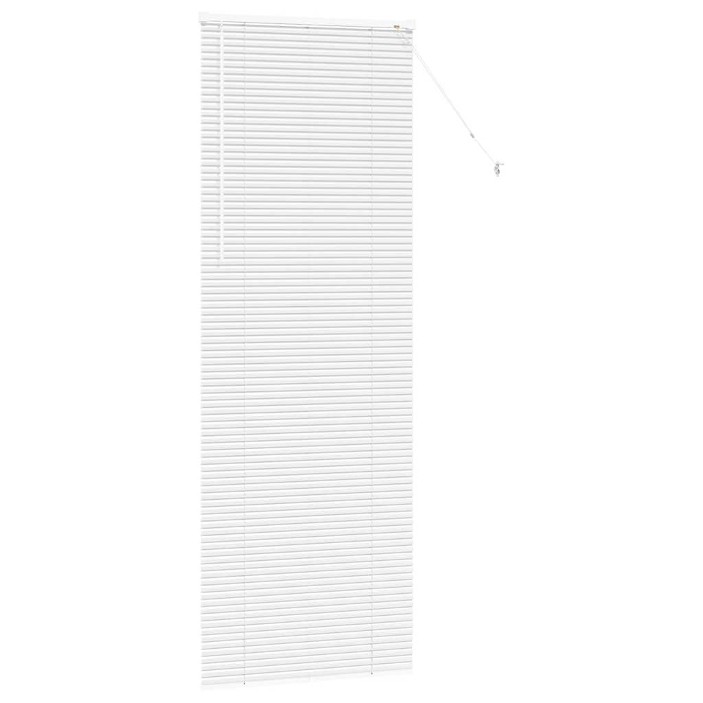 vidaXL Venetian Blinds Height Adjustable White 220 x 70 cm Aluminium