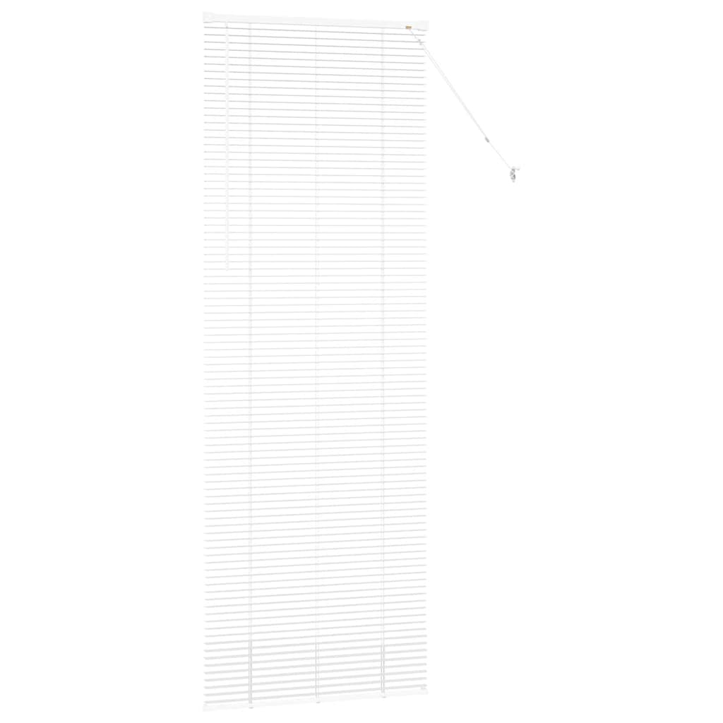 vidaXL Venetian Blinds Height Adjustable White 220 x 75 cm Aluminium