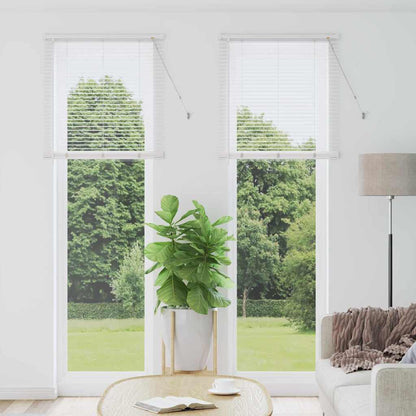 vidaXL Venetian Blinds Height Adjustable White 220 x 80 cm Aluminium